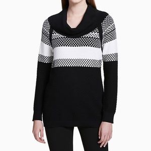 Calvin Klein Honeycomb Cowl Neck Sweater S